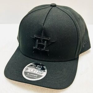 New Era Houston Astros M-Crown Black 9FORTY‎ Hat Cap Adjustable Snapback MLB